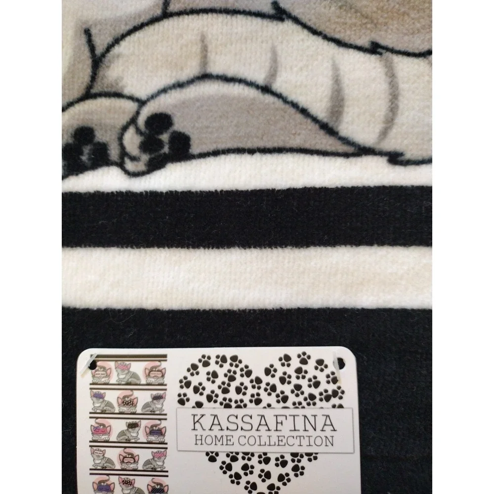 KASSAFINA Bath Towel Multicolor CATS Bedtime Sleep Mask‎ Striped 27X52 Beach